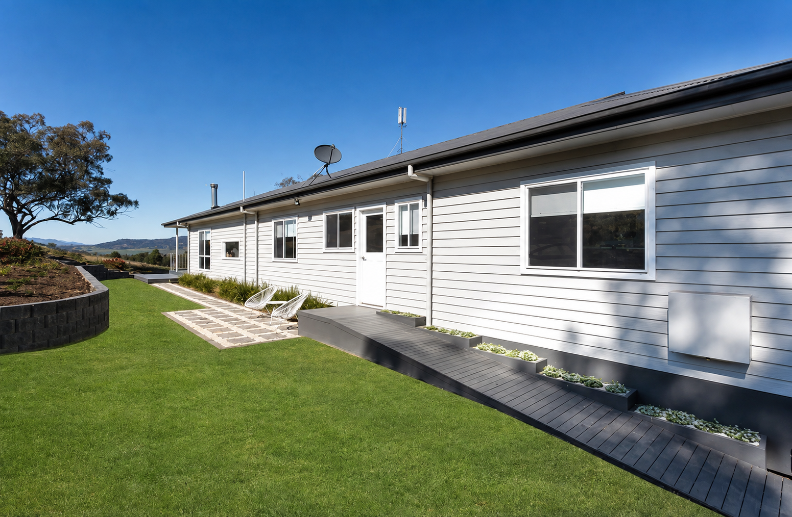 Well-maintained home exterior and grounds.
