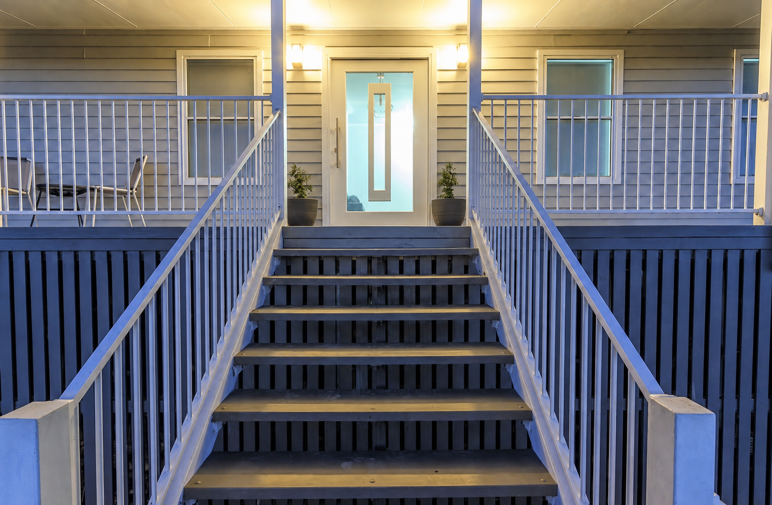 Finished stairs and hallway.